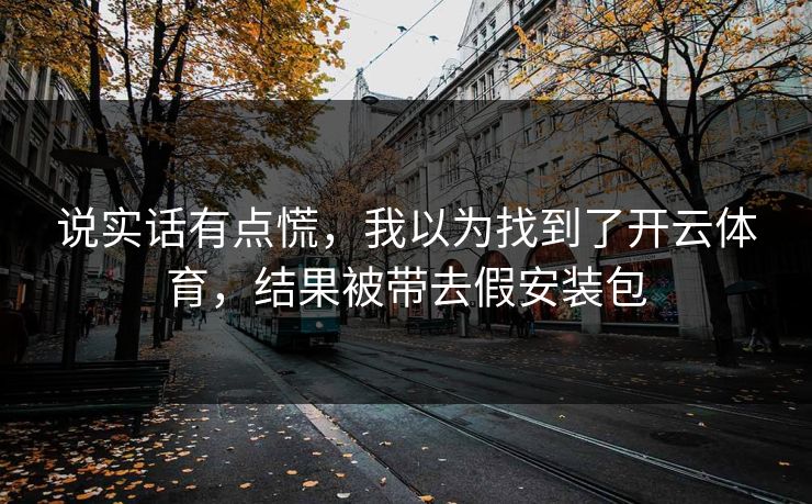 说实话有点慌，我以为找到了开云体育，结果被带去假安装包